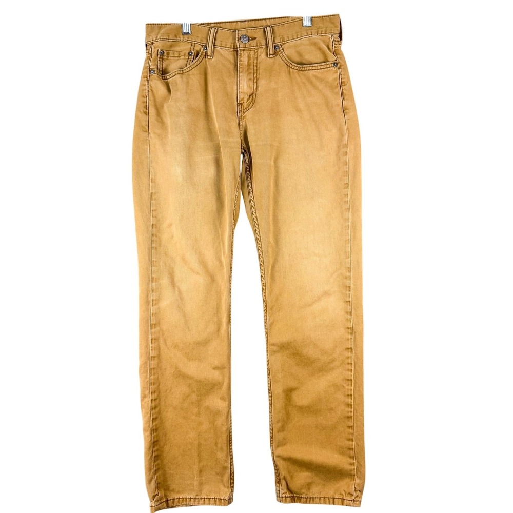 Levis 514 Jeans Mens 30x30 Brown‎ Khaki Straight Leg 5-Pocket 100% Cotton Twill